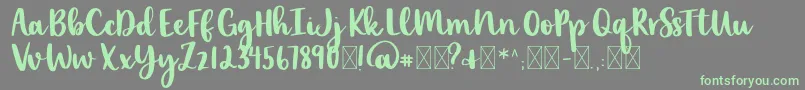 lexi new Font – Green Fonts on Gray Background