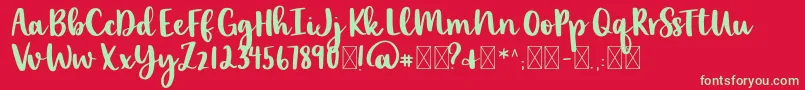 lexi new Font – Green Fonts on Red Background