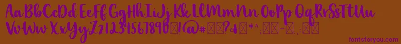 lexi new Font – Purple Fonts on Brown Background