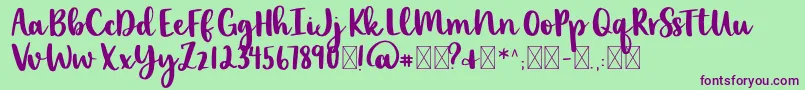 lexi new Font – Purple Fonts on Green Background