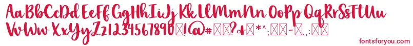 lexi new Font – Red Fonts on White Background