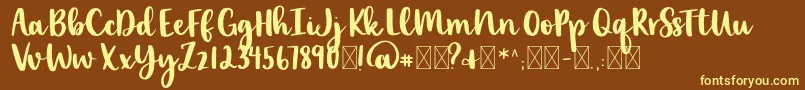lexi new Font – Yellow Fonts on Brown Background