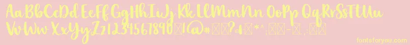 lexi new Font – Yellow Fonts on Pink Background