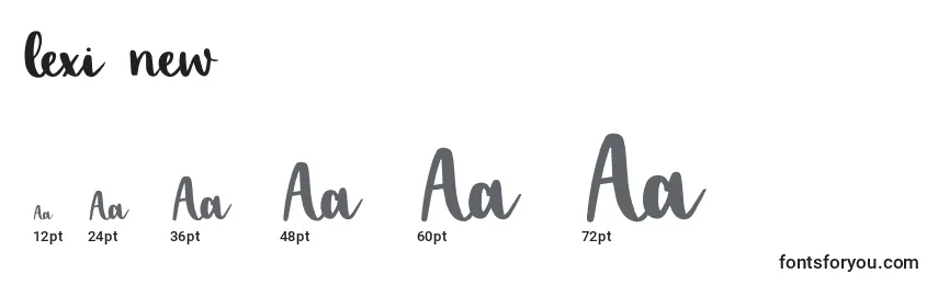 Lexi new Font Sizes