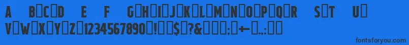 Шрифт LezChamps Regular – чёрные шрифты на синем фоне
