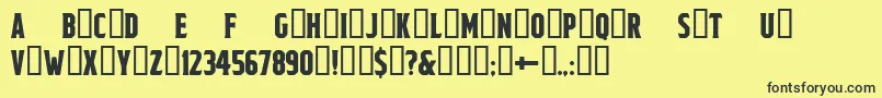 LezChamps Regular Font – Black Fonts on Yellow Background