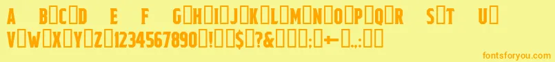 LezChamps Regular Font – Orange Fonts on Yellow Background