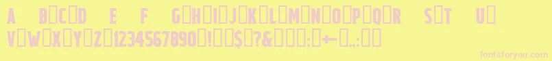 LezChamps Regular Font – Pink Fonts on Yellow Background