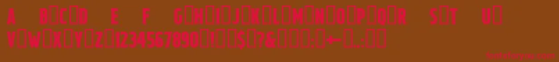 LezChamps Regular Font – Red Fonts on Brown Background