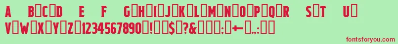 LezChamps Regular Font – Red Fonts on Green Background