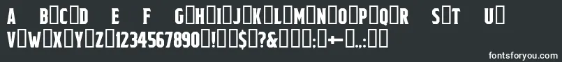 フォントLezChamps Regular – 黒い背景に白い文字