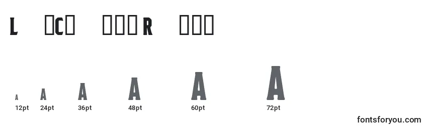 LezChamps Regular Font Sizes