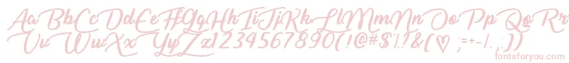 Liar Script   Font – Pink Fonts on White Background