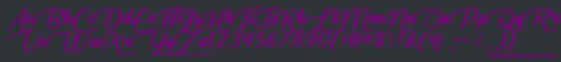 Liar Script   Font – Purple Fonts on Black Background