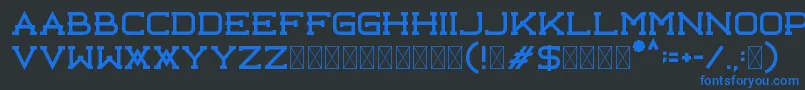 Libercity Free Font – Blue Fonts on Black Background