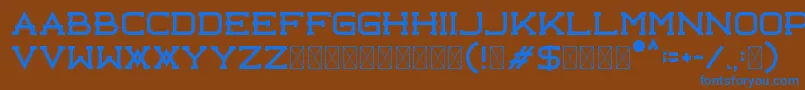 Libercity Free Font – Blue Fonts on Brown Background