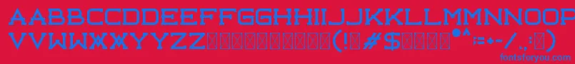 Libercity Free Font – Blue Fonts on Red Background