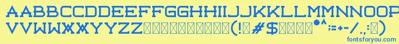 Libercity Free Font – Blue Fonts on Yellow Background