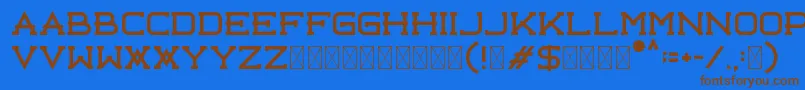 Libercity Free Font – Brown Fonts on Blue Background