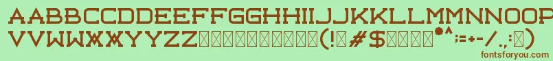 Libercity Free Font – Brown Fonts on Green Background