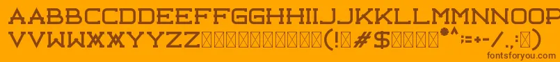 Libercity Free Font – Brown Fonts on Orange Background