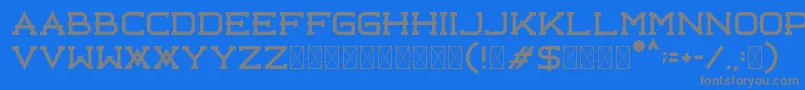 Libercity Free Font – Gray Fonts on Blue Background