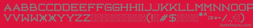 Libercity Free Font – Gray Fonts on Red Background