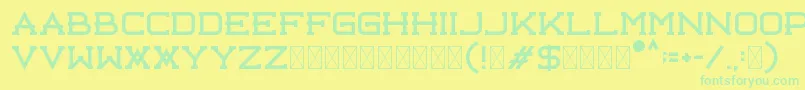 Libercity Free Font – Green Fonts on Yellow Background