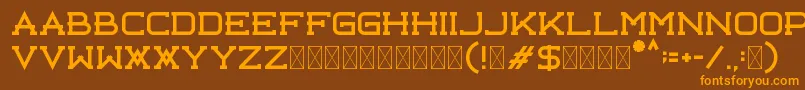 Libercity Free Font – Orange Fonts on Brown Background