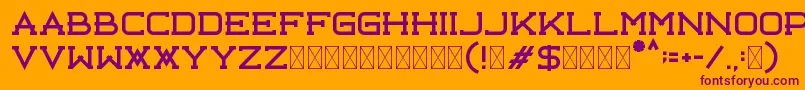 Libercity Free Font – Purple Fonts on Orange Background