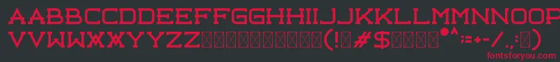 Libercity Free Font – Red Fonts on Black Background