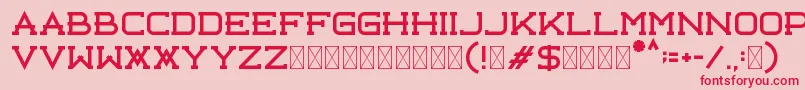 Libercity Free-Schriftart – Rote Schriften auf rosa Hintergrund