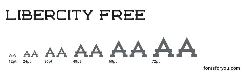 Размеры шрифта Libercity Free