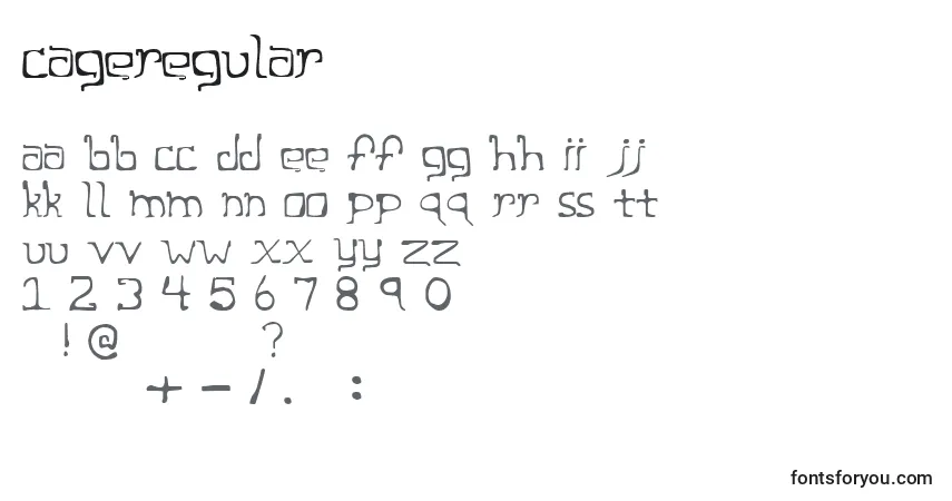Fuente CageRegular - alfabeto, números, caracteres especiales
