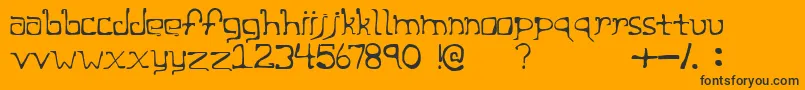 CageRegular Font – Black Fonts on Orange Background