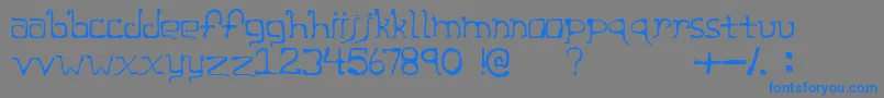 CageRegular Font – Blue Fonts on Gray Background