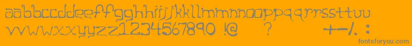 CageRegular Font – Gray Fonts on Orange Background