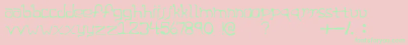 CageRegular Font – Green Fonts on Pink Background