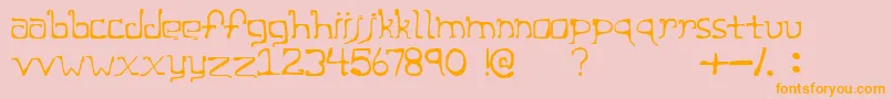 CageRegular Font – Orange Fonts on Pink Background