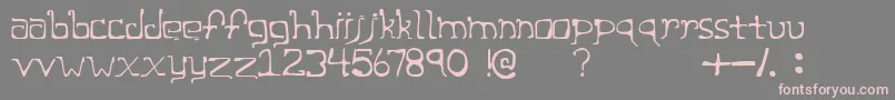 CageRegular Font – Pink Fonts on Gray Background