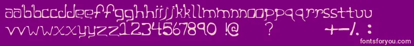 CageRegular Font – Pink Fonts on Purple Background