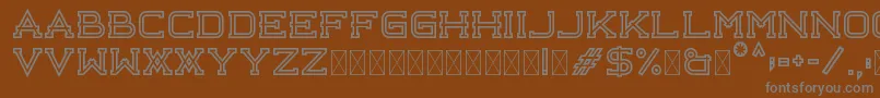 Шрифт Libercity Outline Free – серые шрифты на коричневом фоне
