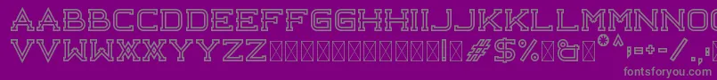 Libercity Outline Free Font – Gray Fonts on Purple Background