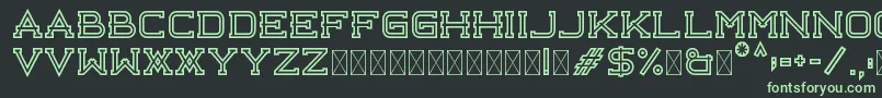 Libercity Outline Free Font – Green Fonts on Black Background