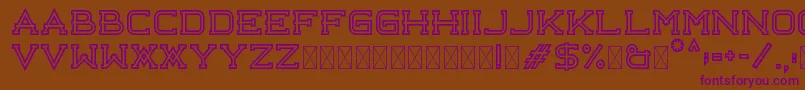 Libercity Outline Free Font – Purple Fonts on Brown Background