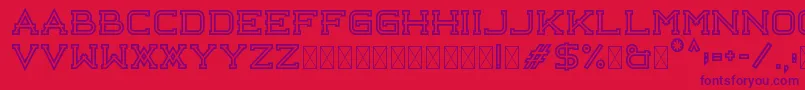 Libercity Outline Free Font – Purple Fonts on Red Background