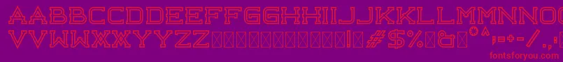 fuente Libercity Outline Free – Fuentes Rojas Sobre Fondo Morado