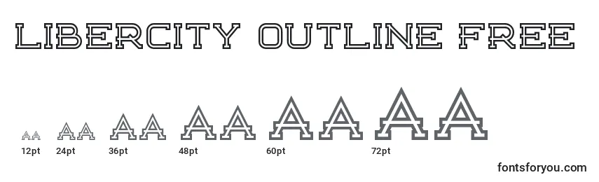 Libercity Outline Free Font Sizes