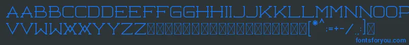 Libercity Thin Free Font – Blue Fonts on Black Background