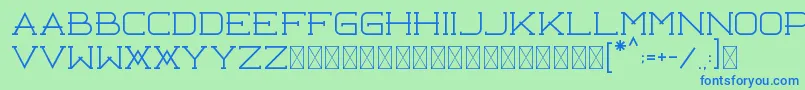 Libercity Thin Free Font – Blue Fonts on Green Background